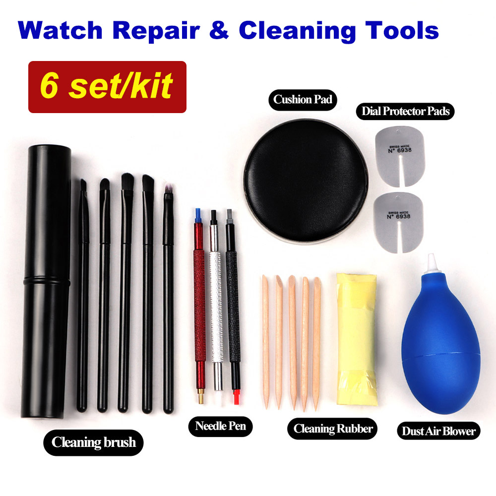 Luxury Watch Cleaning Kit - 6Kits Watch Repair Accessories Rubber Dust