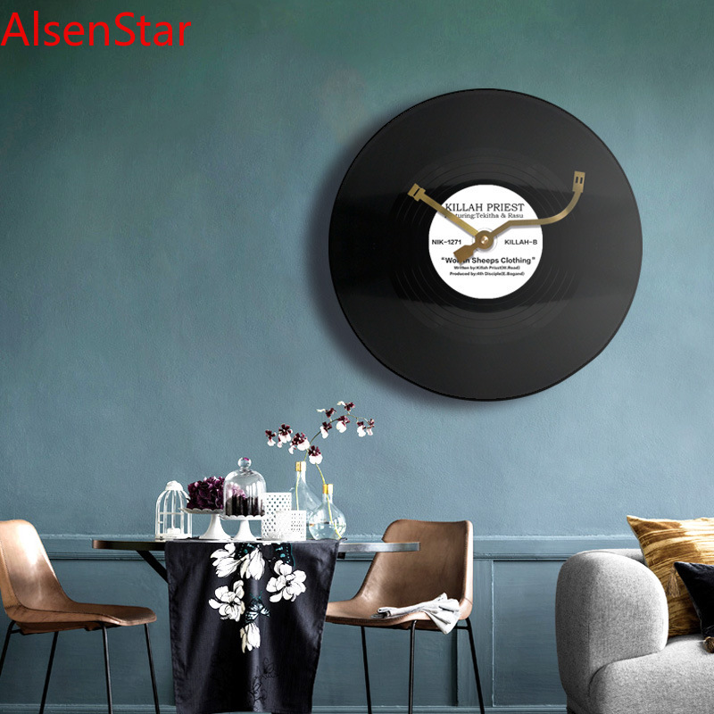Luxury Watch Wall Clock - 12 Inches Vinyl Record Retro Creative