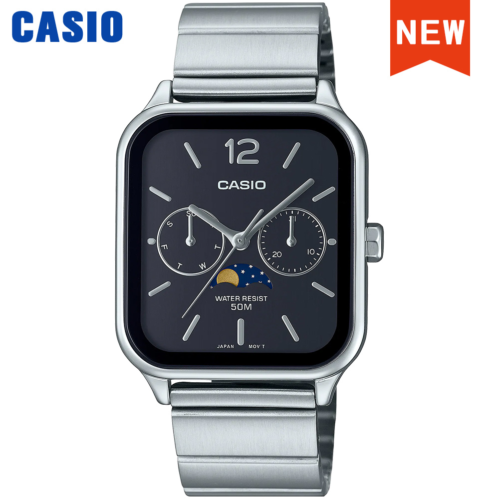 Moonphase Complication Watch - Casio Wrist Watch for Men Fashion