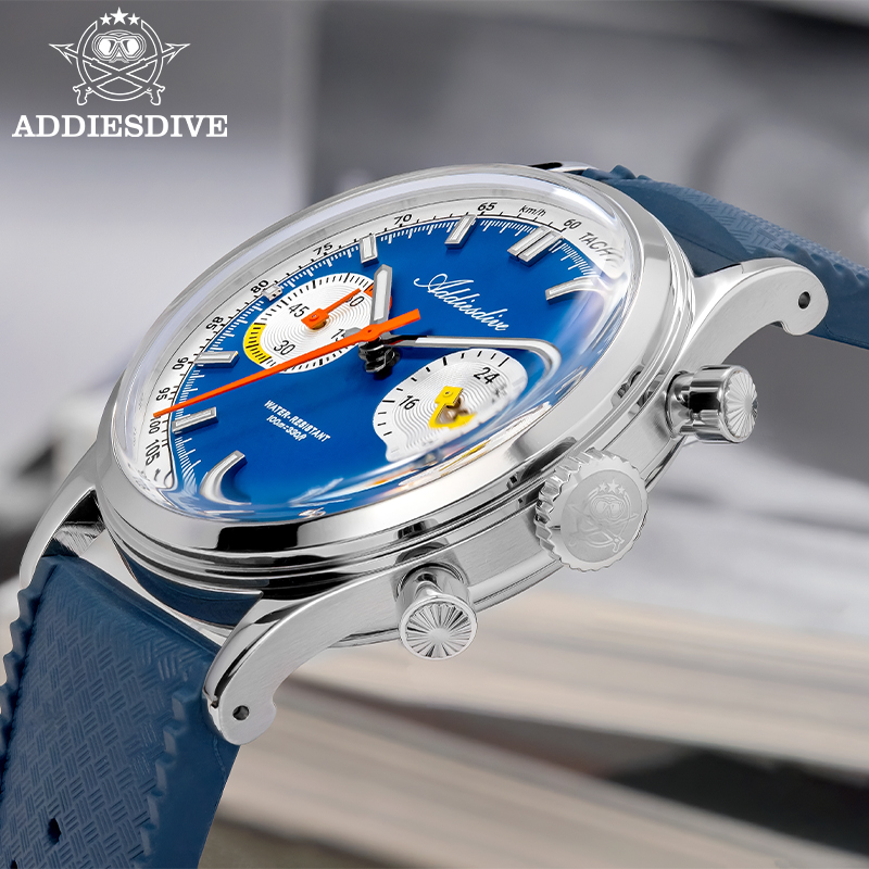 ADDIESDIVE Men Quartz Chronogr - Luxury Watch Rubber Strap ulasan dan harga