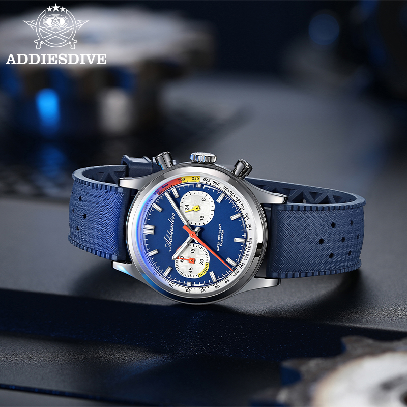ADDIESDIVE Men Quartz Chronogr - Luxury Watch Rubber Strap ulasan dan harga