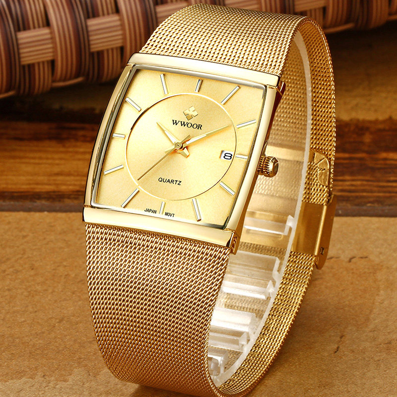 Wwoor Brand Luxury Gold Men Sq - Luxury Watch Japan Brand ulasan dan harga