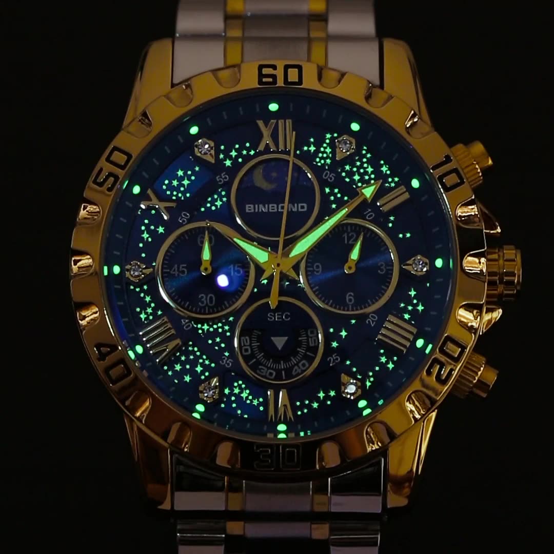 2026 Men Watch Light Luxury Bu - Moonphase Complication Watch ulasan dan harga