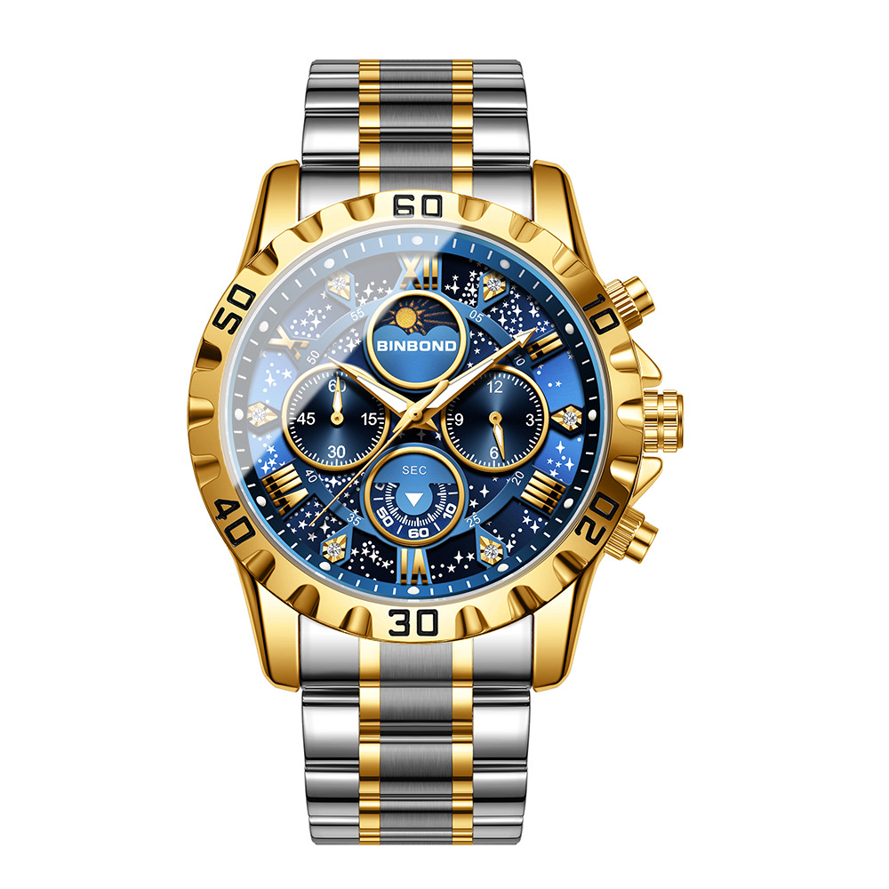 2026 Men Watch Light Luxury Bu - Moonphase Complication Watch ulasan dan harga