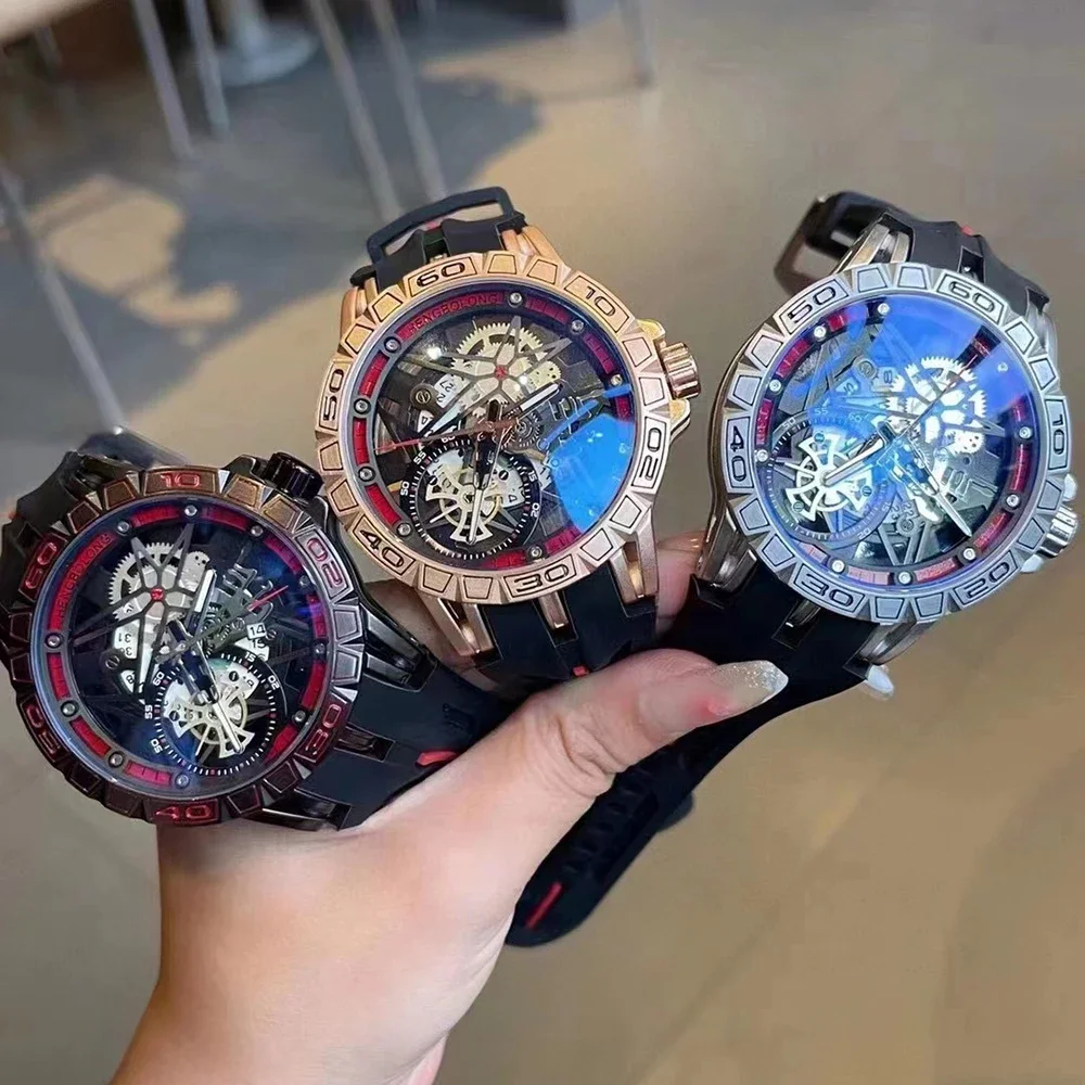 3D Quartz Watches Men Luxury C - Luxury Watch Rubber Strap ulasan dan harga