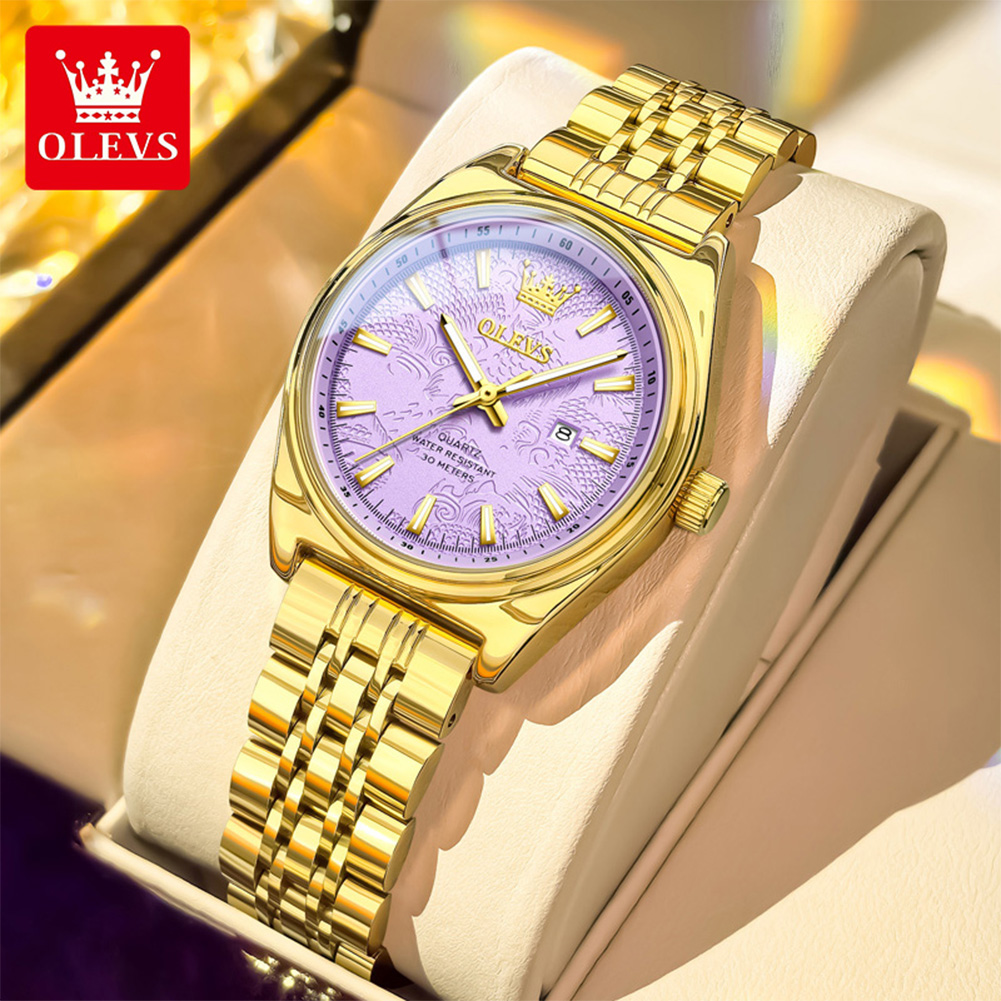 OLEVS Brand Luxury Gold Watch  - Luxury Watch Brand For Women ulasan dan harga