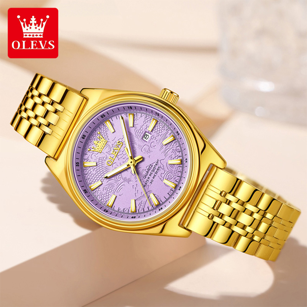 OLEVS Brand Luxury Gold Watch  - Luxury Watch Brand For Women ulasan dan harga