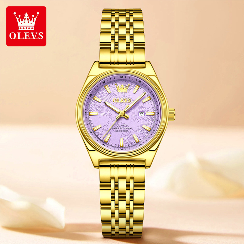 OLEVS Brand Luxury Gold Watch  - Luxury Watch Brand For Women ulasan dan harga