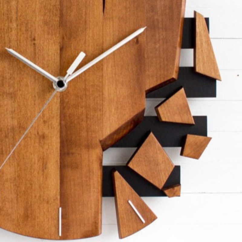 Round Silent Wall Clocks Woode - Luxury Watch Wall Clock ulasan dan harga