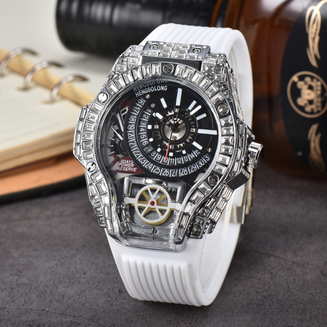 Full diamond Case Business Lux - Luxury Watch Rubber Strap ulasan dan harga