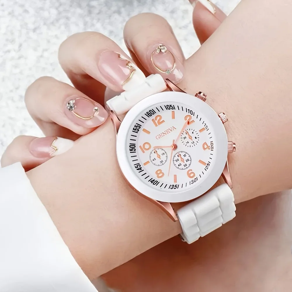 2Pcs Luxury Women's Watch Set  - Luxury Watch Rubber Strap ulasan dan harga