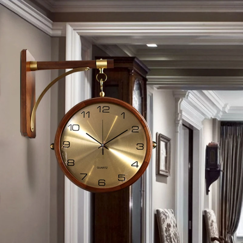 Light Luxury Silent Metal Wall - Luxury Watch Wall Clock ulasan dan harga