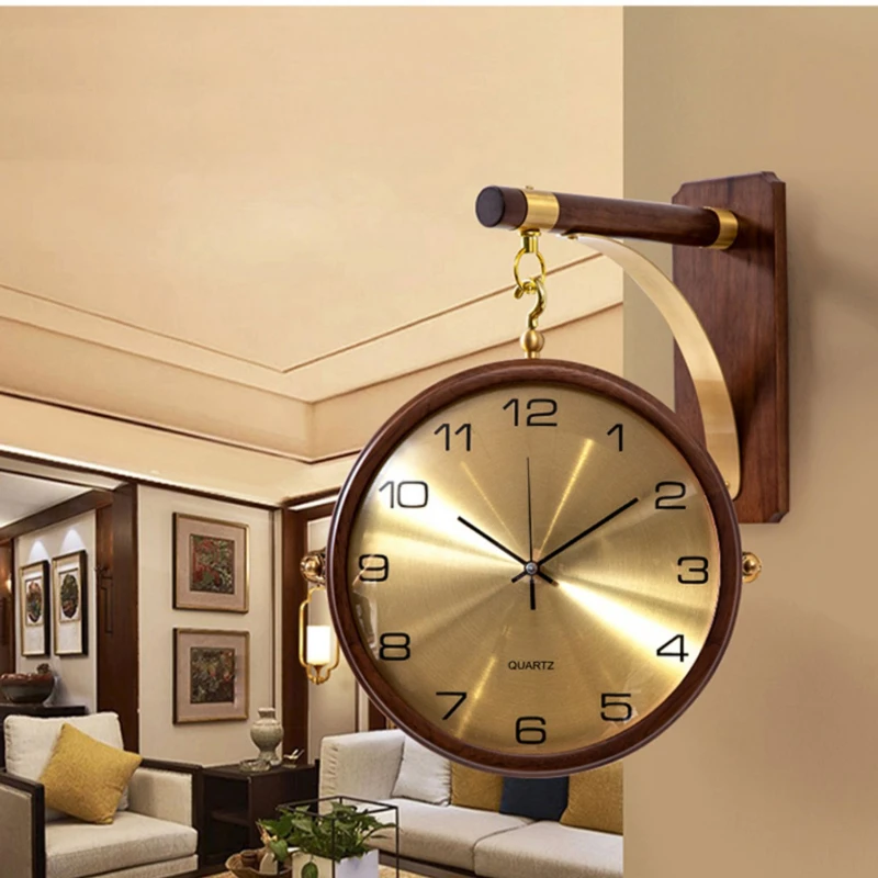 Light Luxury Silent Metal Wall - Luxury Watch Wall Clock ulasan dan harga