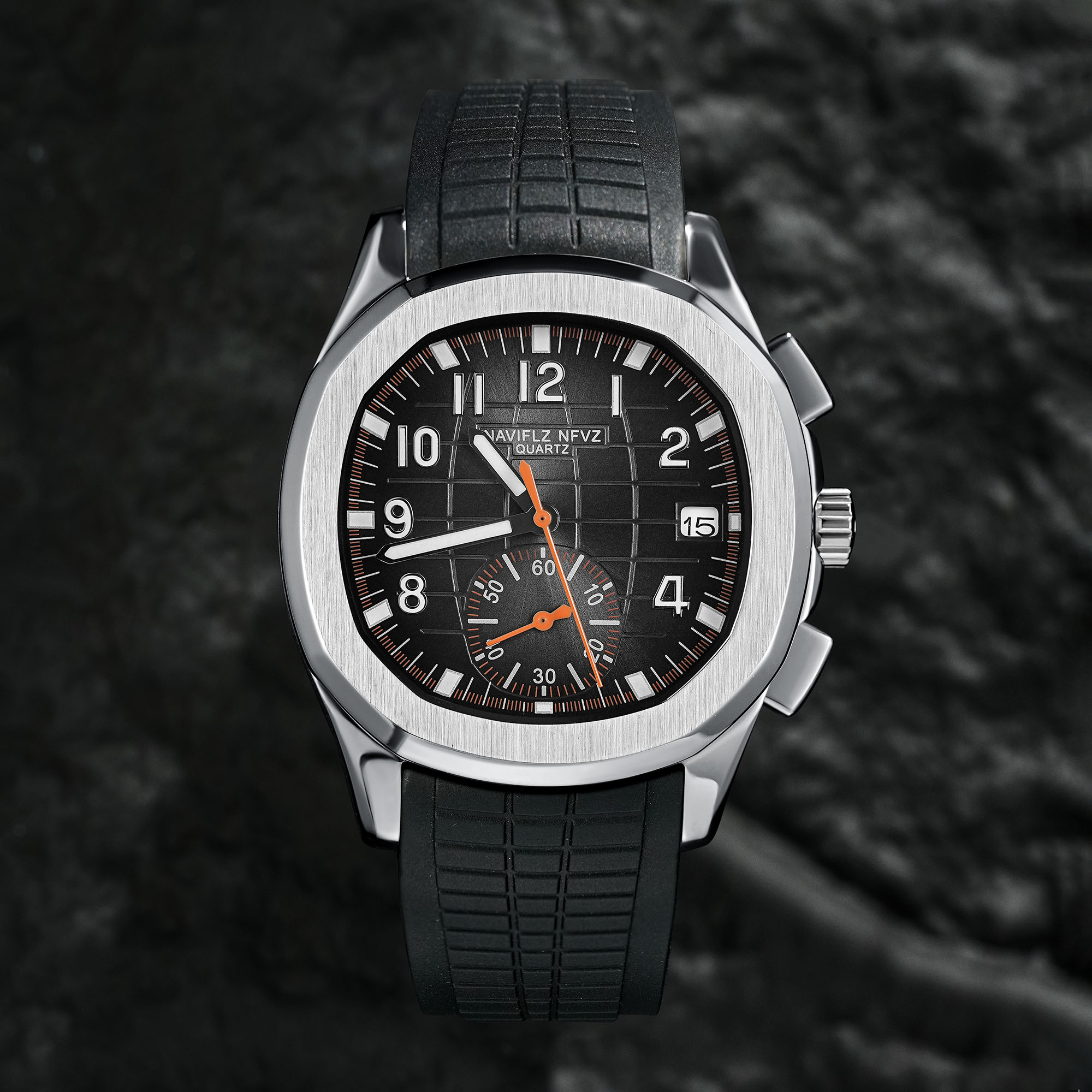 40MM Men's Luxury Watch NAVIFL - Luxury Watch Rubber Strap ulasan dan harga