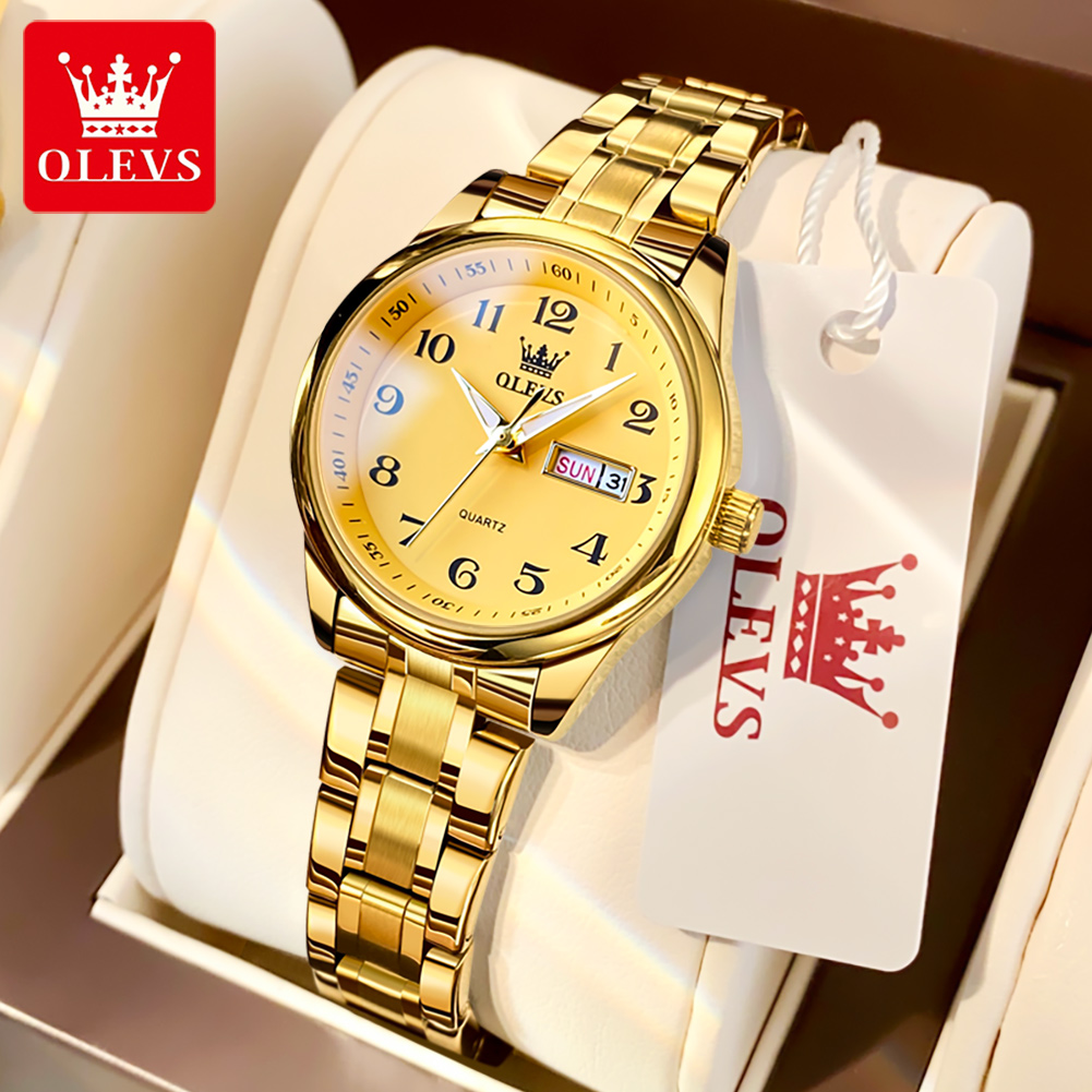 OLEVS Brand Luxury Gold Quartz - Luxury Watch Brand For Women ulasan dan harga