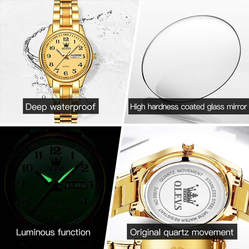 OLEVS Brand Luxury Gold Quartz - Luxury Watch Brand For Women ulasan dan harga