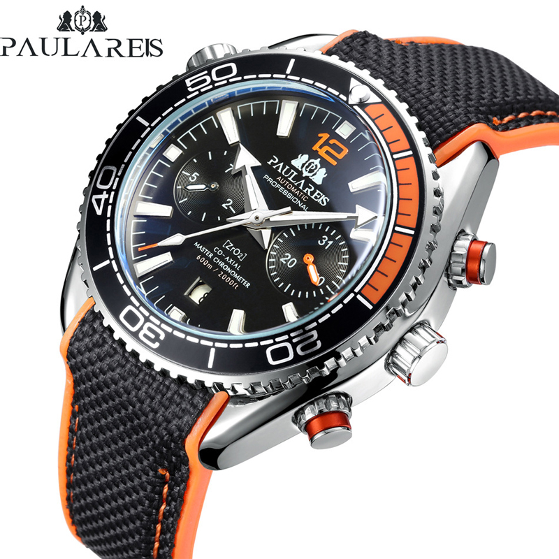 PAULAREIS P Luxury Men Automat - Luxury Watch Rubber Strap ulasan dan harga
