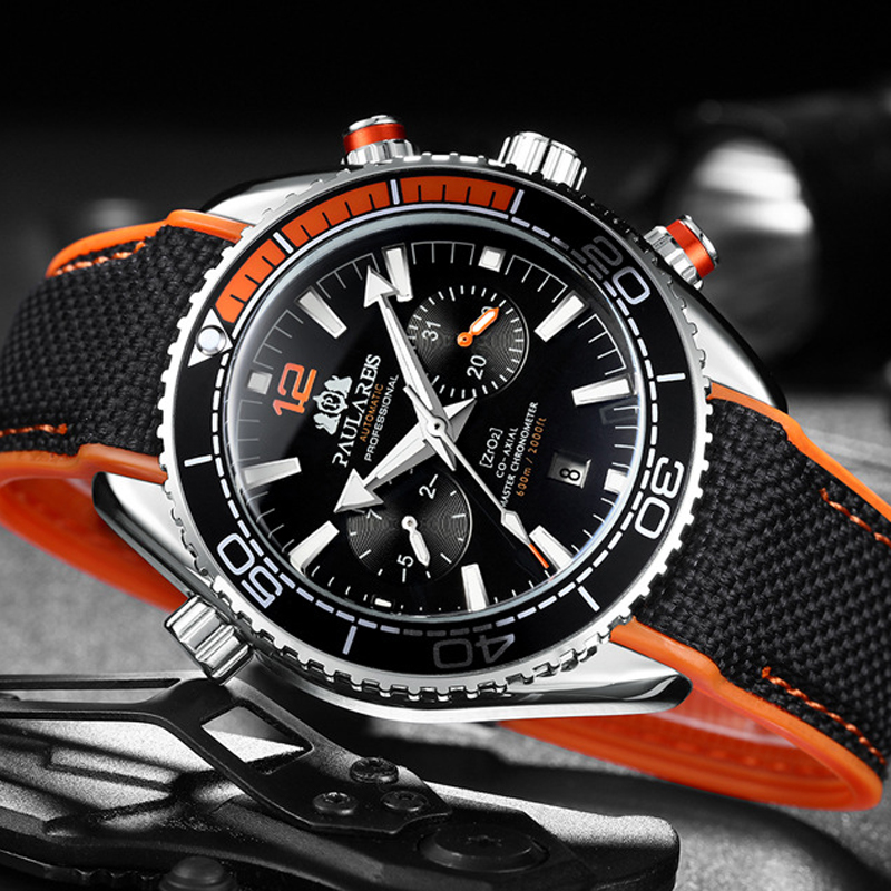 PAULAREIS P Luxury Men Automat - Luxury Watch Rubber Strap ulasan dan harga