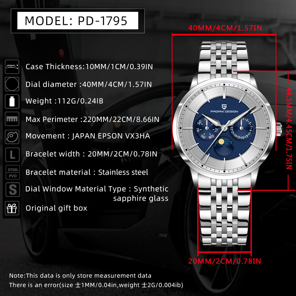 2025 Pagani Design New Men's M - Moonphase Complication Watch ulasan dan harga