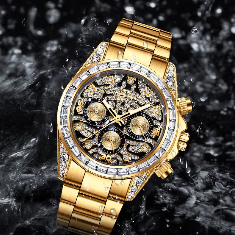 Stainless Steel New Gold Six-H - Moonphase Complication Watch ulasan dan harga
