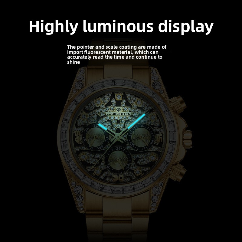 Stainless Steel New Gold Six-H - Moonphase Complication Watch ulasan dan harga